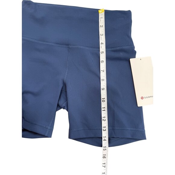 Lululemon Wunder Train HR Short 6" Womens Size 8 High-Rise Everlux Blue NEW - Picture 5 of 7